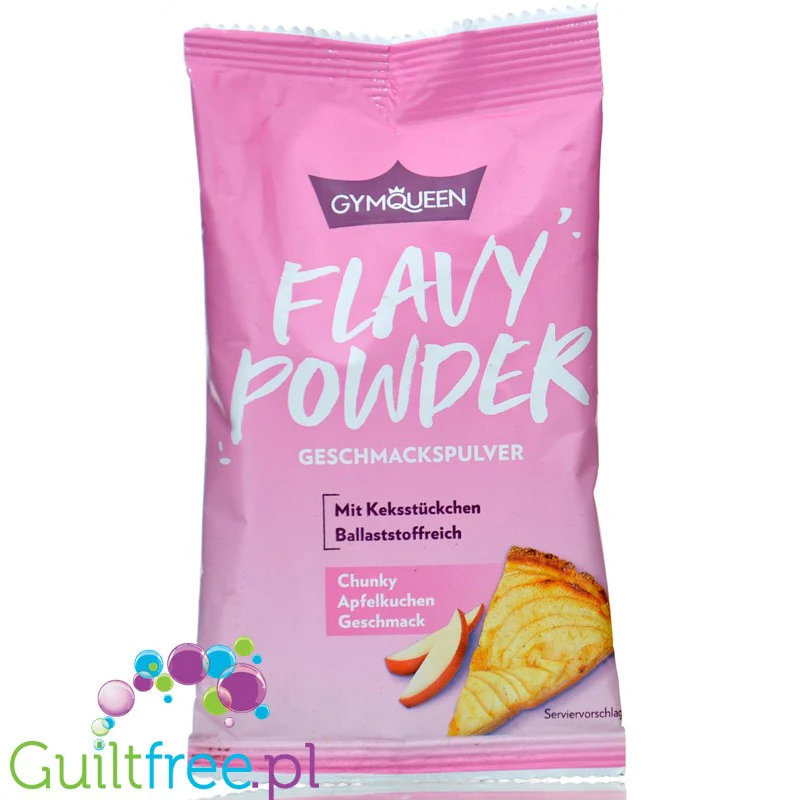 GymQueen Flavy Powder Apple Pie - skoncentrowany aromat słodzący w proszku, Szarlotka & Herbatniki