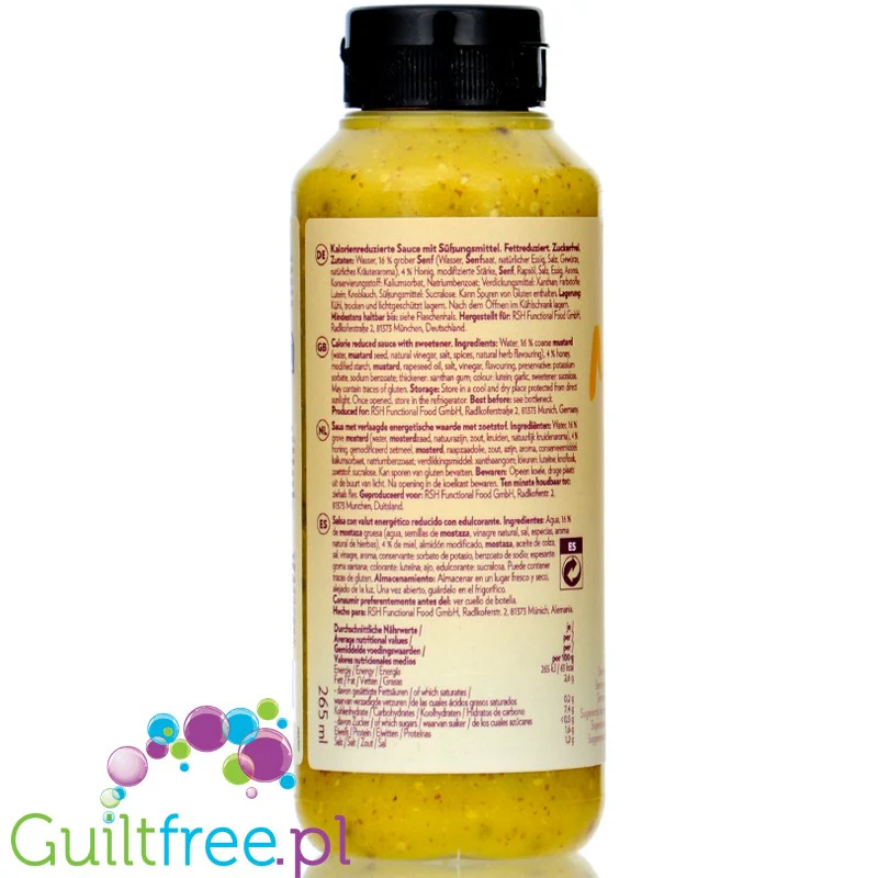 GymQueen Mamma Mia Honey Mustard - sos miodowo-musztardowy bez cukru 63kcal - Image 2
