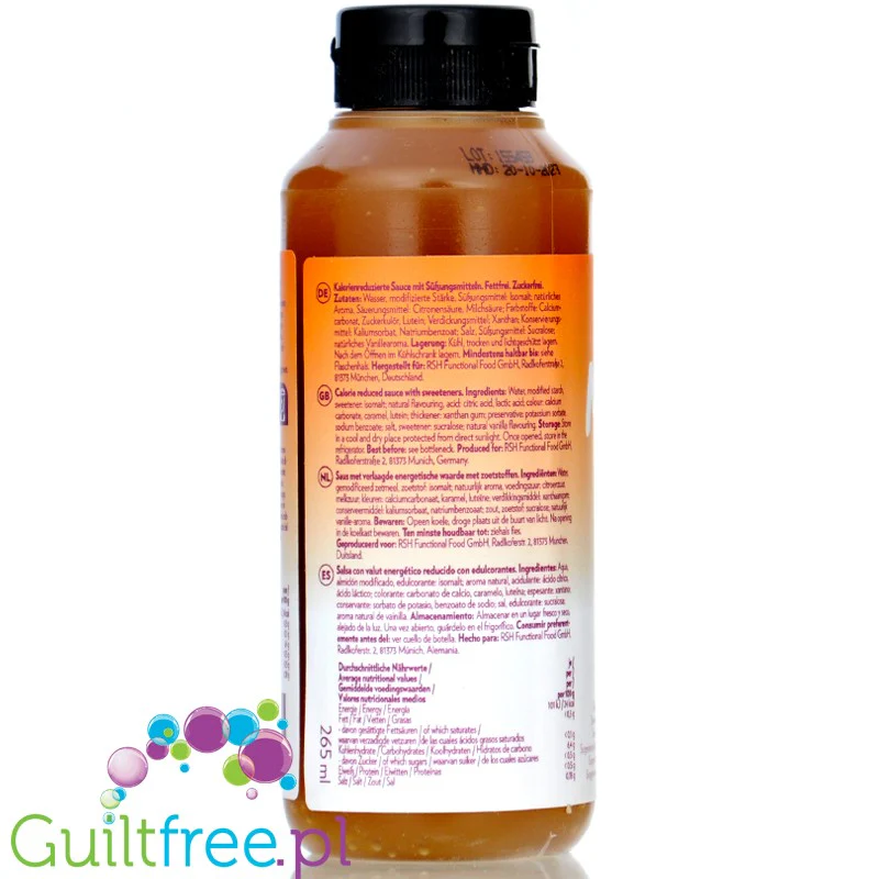 GymQueen Mamma Mia Sauce Salted Caramel - syrop bez cukru, 24kcal, smak Solony Karmel - Image 2