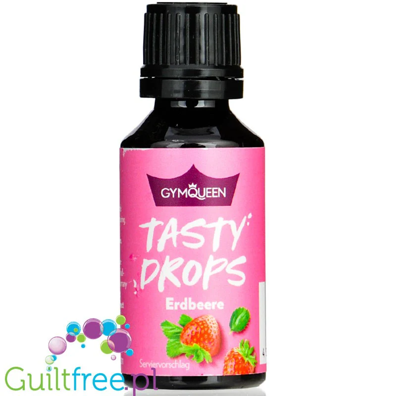 GymQueen Tasty Drops Strawberry - słodzony aromat spożywczy, Truskawka