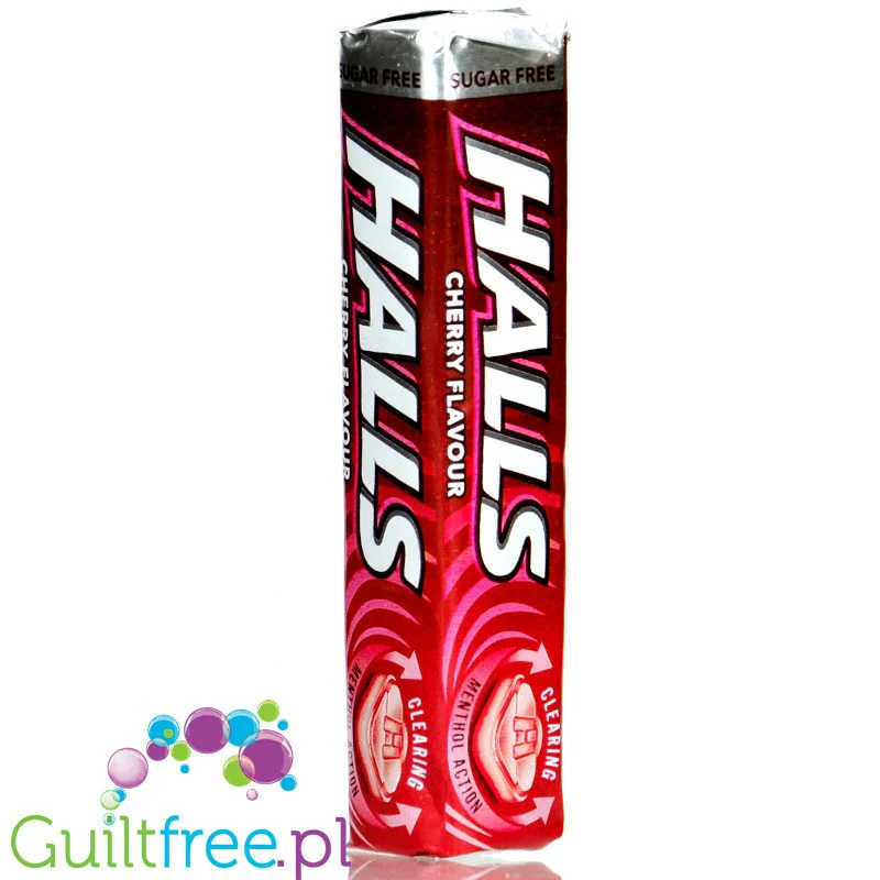 Halls Cherry - cukierki wiśniowe bez cukru