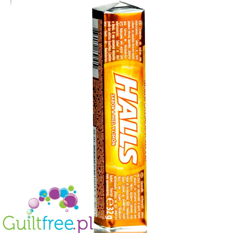Halls Honey & Lemon - cukierki miodowo-cytrynowe bez cukru - Image 4