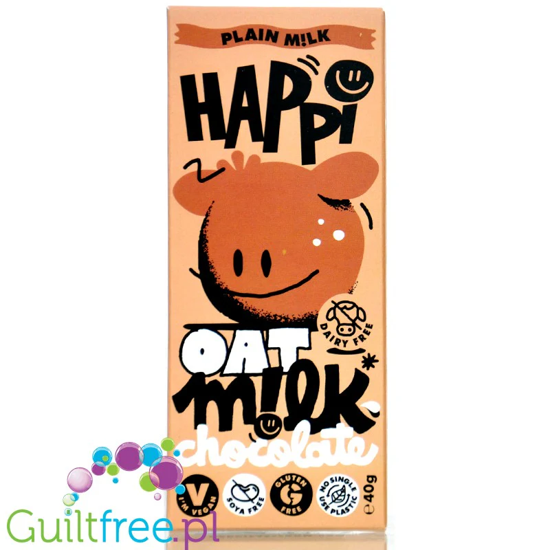 Happi Oat Milk Plain M!lk 40g - bezglutenowa wegańska  'czekolada' z mleka owsianego