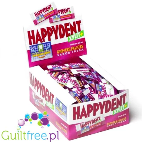 Happydent Xylit, Truskawka - guma do żucia bez cukru - Image 2