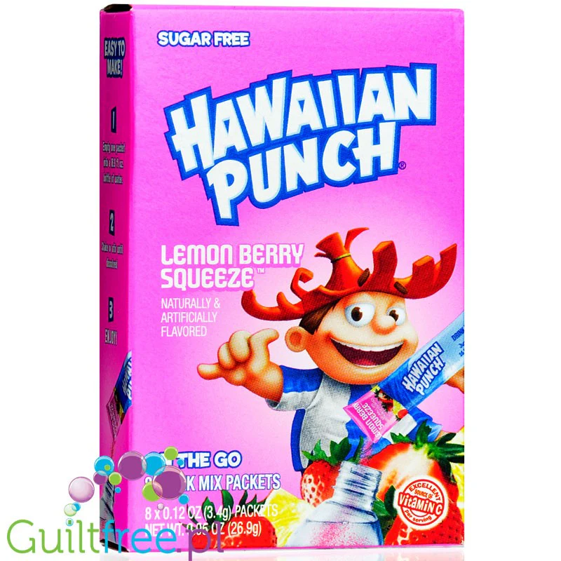 Hawaiian Punch Singles to Go! Lemon Berry Squeeze - saszetki bez cukru, napój instant,