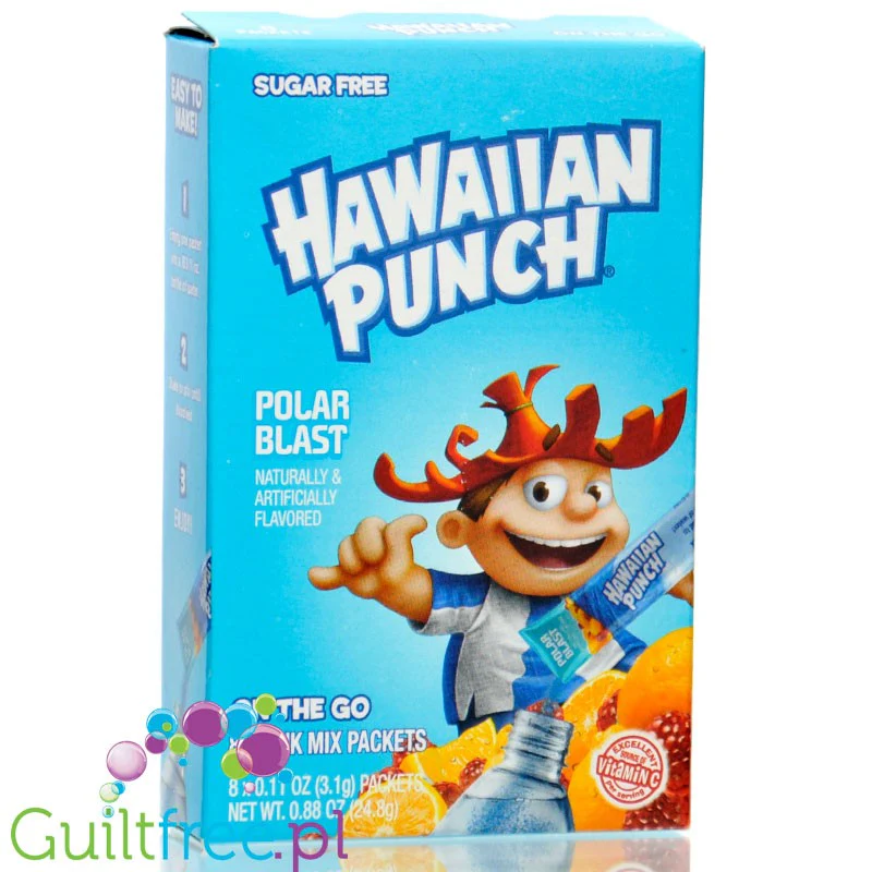 Hawaiian Punch Singles to go! Polar Blast - saszetki bez cukru, napój instant, Granat & Pomarańcze