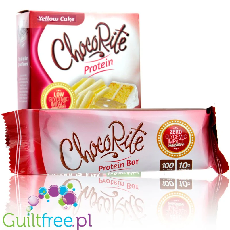 Healthsmart  At Last! Uncoated Protein Bar, Yellow Cake 100kcal - prosty baton 100kcal bez polewy