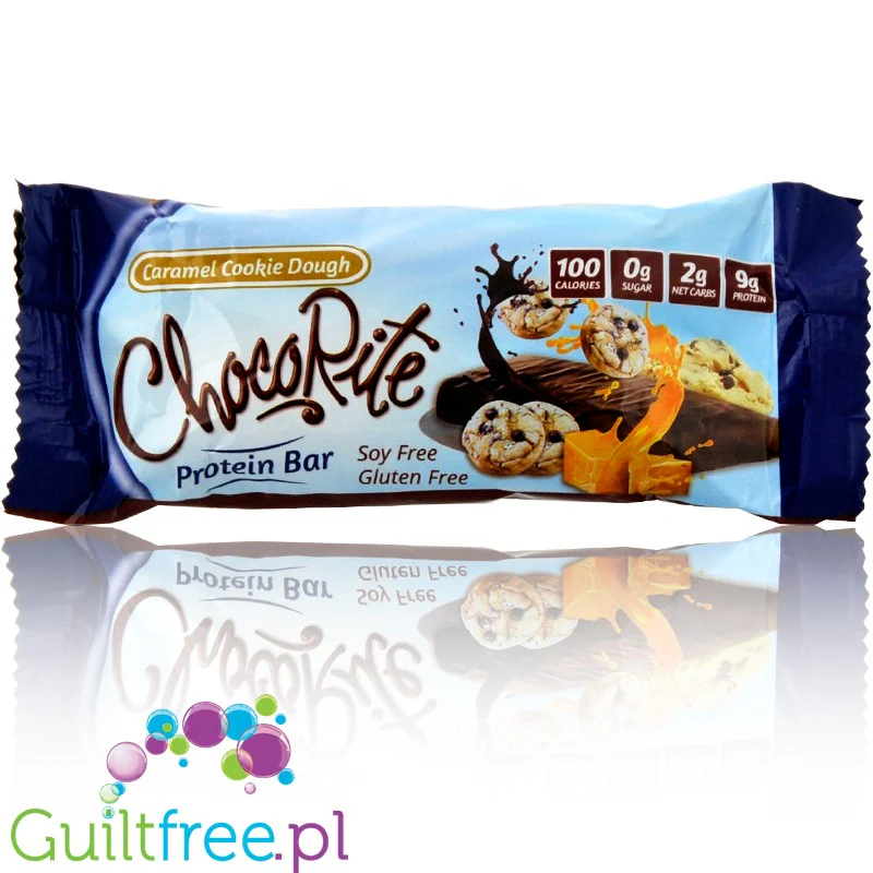 Healthsmart ChocoRite Caramel Cookie Dough - baton białkowy bez cukru i bez maltitolu - Image 2