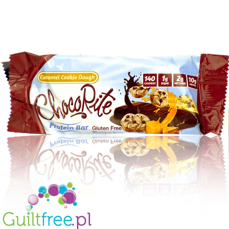 Healthsmart ChocoRite Caramel Cookie Dough PUDEŁKO x 16szt baton białkowy bez cukru i bez maltitolu - Image 2