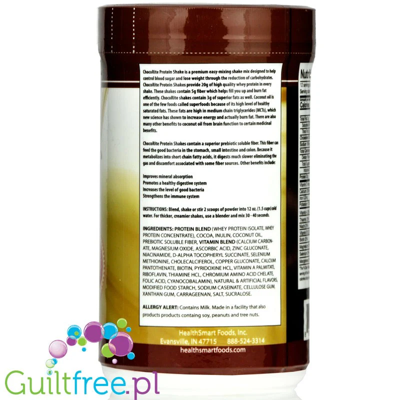 Healthsmart Chocorite Chocolate Fudge Brownie - Shake proteinowy 0,41kg bez cukru - Image 3