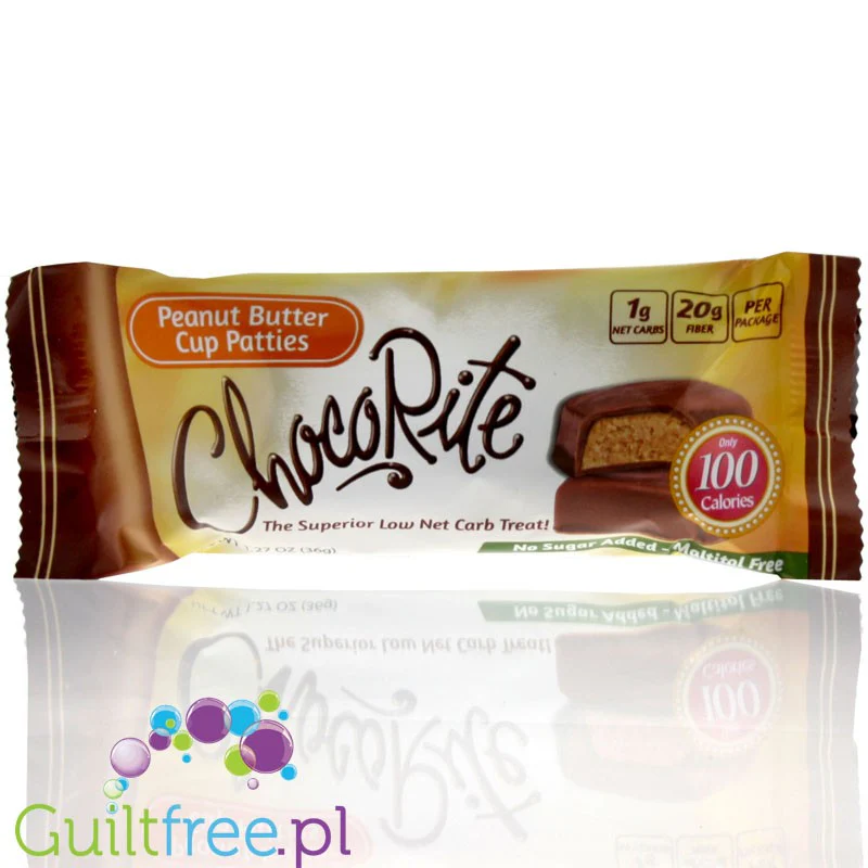 Healthsmart Chocorite Peanut Butter Patties - czekoladki z masłem orzechowym, 55% błonnika, 50kcal - Image 2
