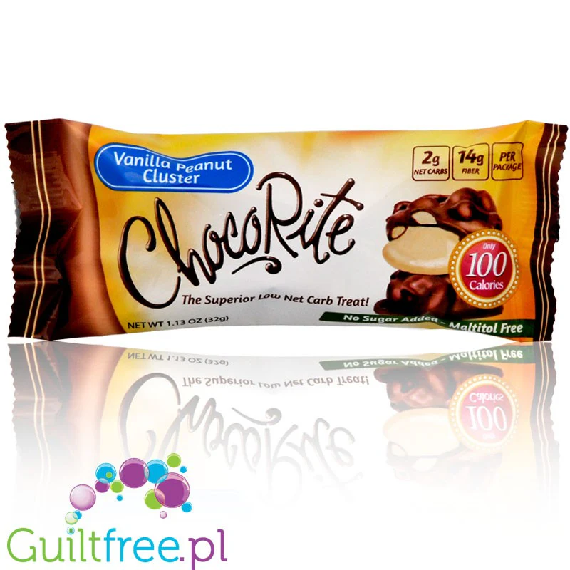 Healthsmart Chocorite Vanilla Peanut Cluster PUDEŁKO x 16szt, czekoladki bez cukru - Image 3