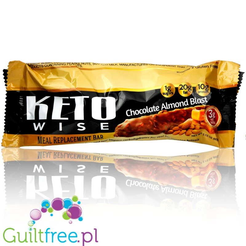 Healthsmart Keto Wise Chocolate Almond Blast PUDEŁKO x 12 BATONÓW - ketogeniczny baton - Image 3