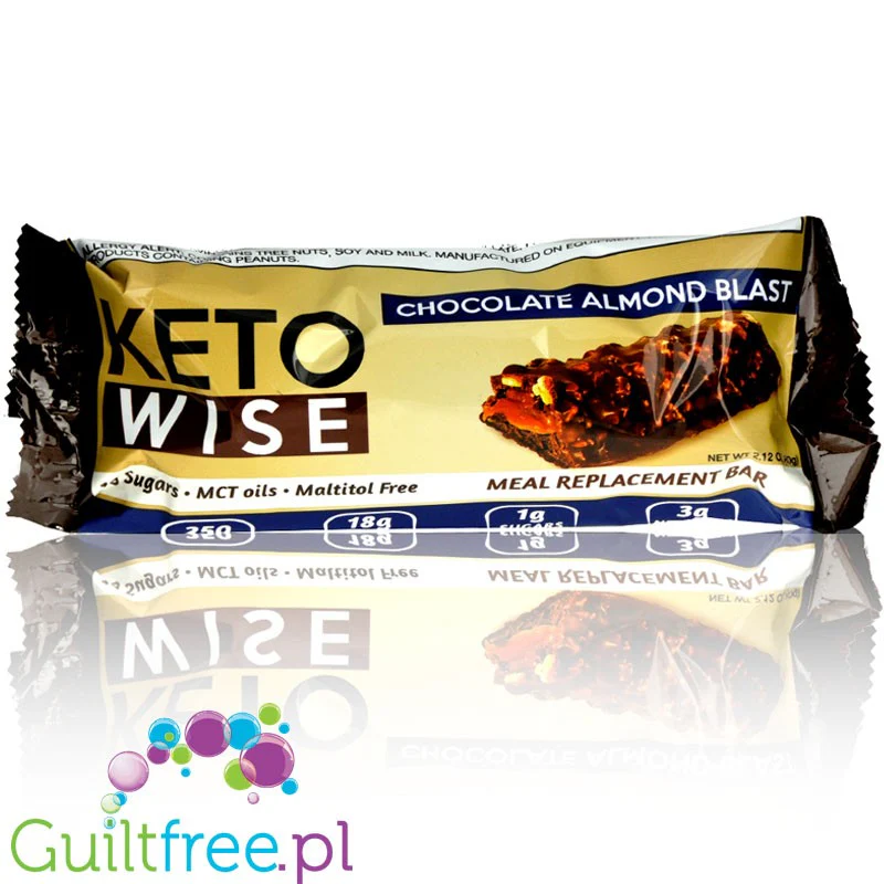Healthsmart Keto Wise Chocolate Almond Blast PUDEŁKO x 12 BATONÓW - ketogeniczny baton - Image 4