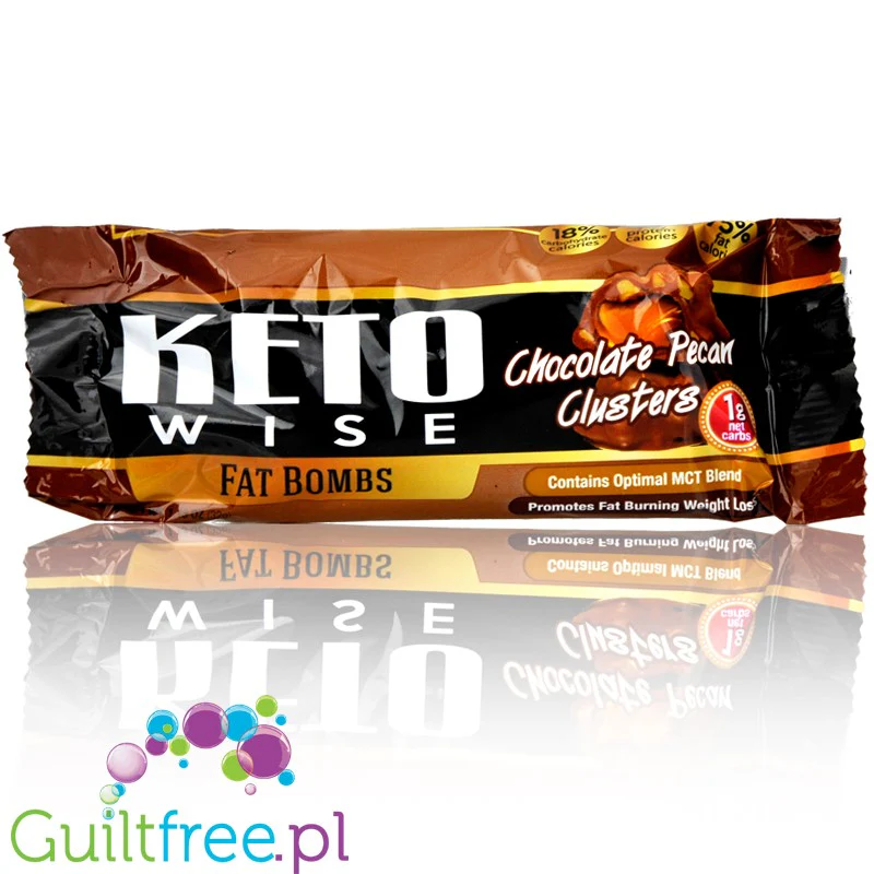 Healthsmart keto Wise Fat Bomb, Chocolate Pecan Clusters PUDEŁKO x 16 SZTUK, keto czekoladki - Image 3