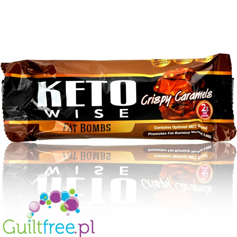 Healthsmart Keto Wise Fat Bomb, Crispy Caramels PUDEŁKO x 16 SZTUK, keto czekoladki - Image 3