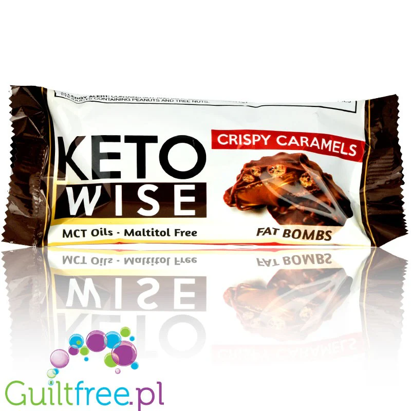 Healthsmart Keto Wise Fat Bomb, Crispy Caramels PUDEŁKO x 16 SZTUK, keto czekoladki - Image 4