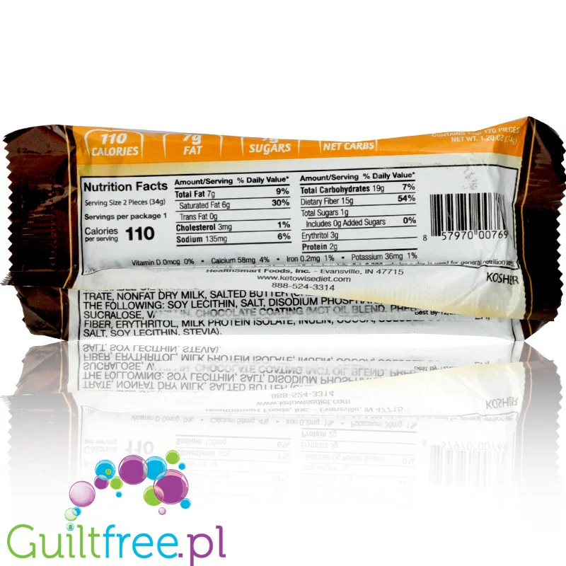 Healthsmart Keto Wise Fat Bombs Chocolate Covered Caramel, PUDEŁKO 16szr - Image 2