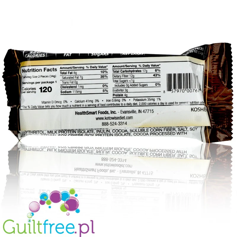 Healthsmart Keto Wise Fat Bombs Cookies N Cream - keto czekoladki z masą ciasteczkową - Image 2