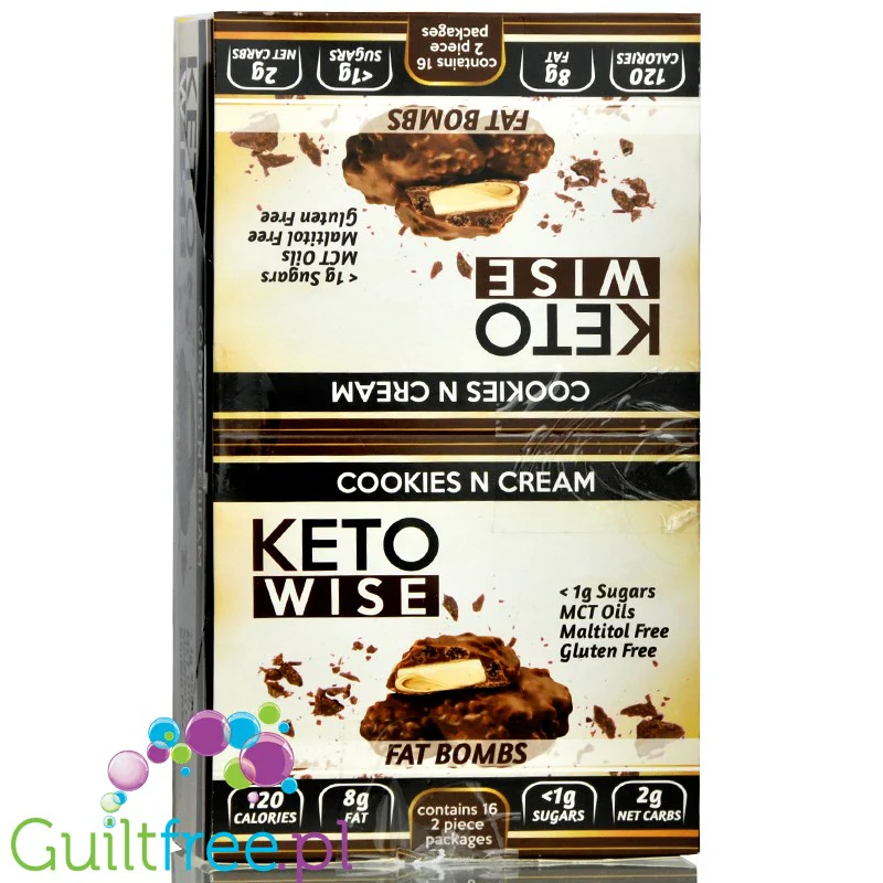 Healthsmart Keto Wise Fat Bombs Cookies N Cream, PUDEŁKO 16szr