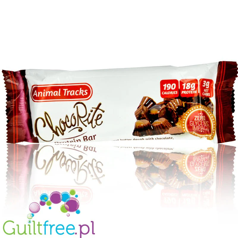 Healthsmart Keto Wise Animal Tracks keto baton proteinowy z MCT (Czekolada & Masło Orzechowe) - Image 3