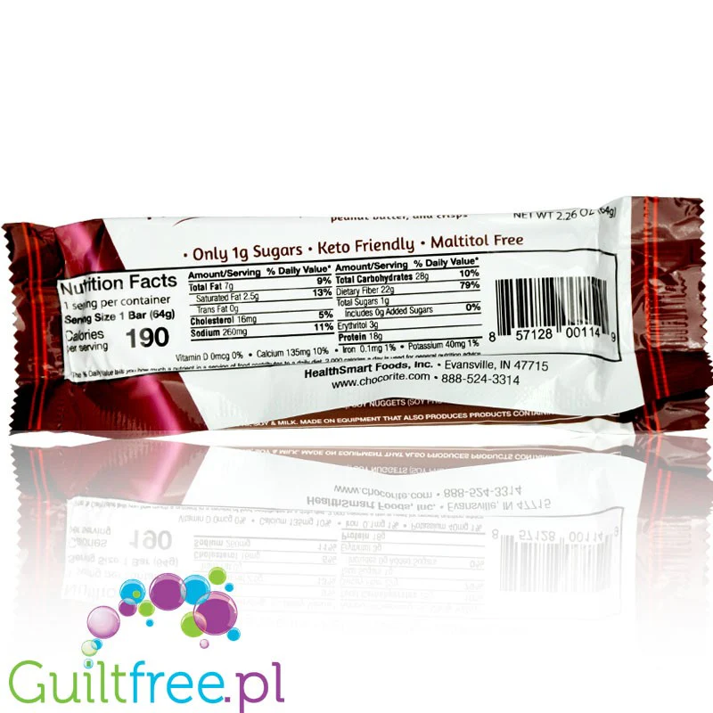 Healthsmart Keto Wise Animal Tracks keto baton proteinowy z MCT (Czekolada & Masło Orzechowe) - Image 4
