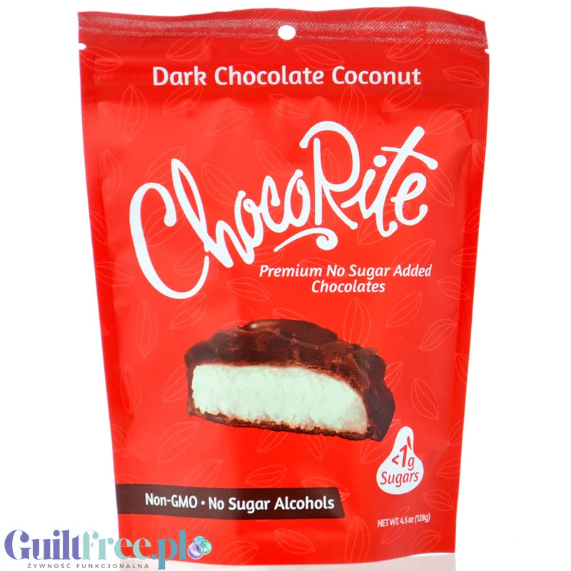 Healthsmart Sweet Nothings ChocoRite Dark Chocolate Coconut - czekoladki kokosowe w polewie z ciemnej czekolady bez cukru