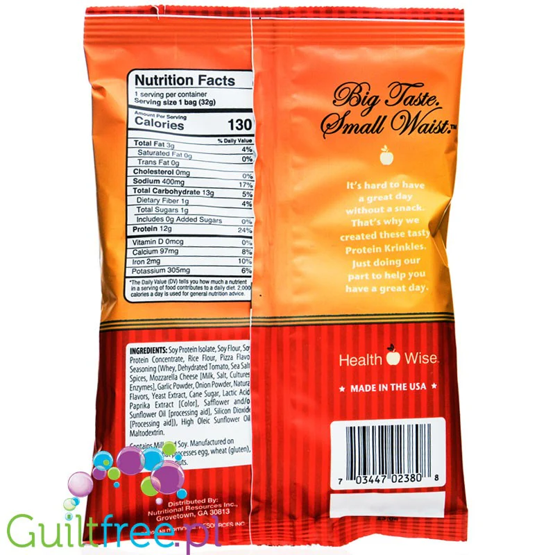 Healthy Living Protein Krinkles Pizza - pizzowe chrupki proteinowe 37% białka - Image 2