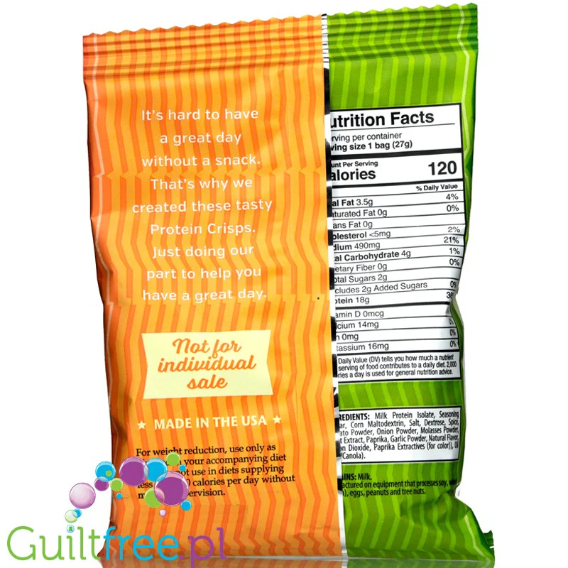 Healthy Living Protein Crisps, Barbecue - chrupki proteinowe z izolatem białek mleka - Image 2