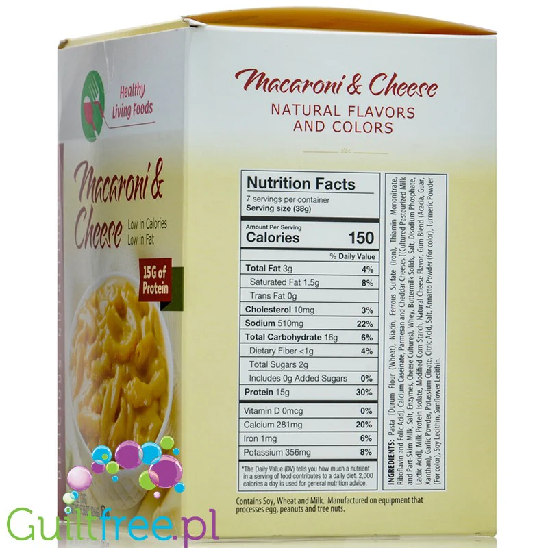 Healthy Living Macaroni & Cheese, makaron z sosem 15g białka & 3g tłuszczu - Image 3