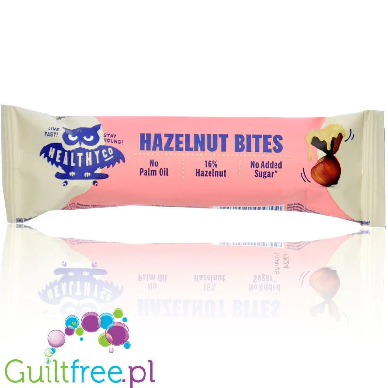 HealthyCo Hazelnut Bites - wafelek w czekoladzie nadziewany kremem nugatowym a la Bueno, bez cukru - Image 2
