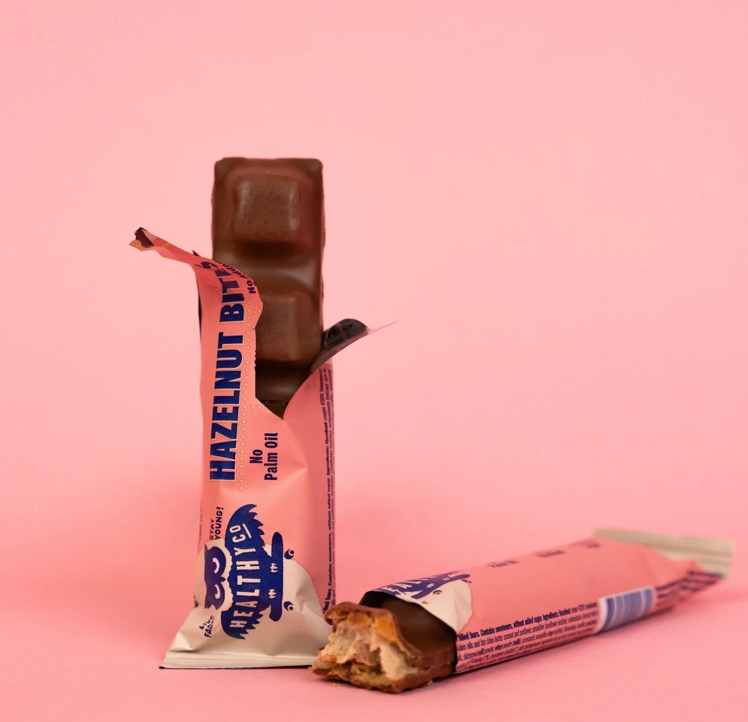 HealthyCo Hazelnut Bites - wafelek w czekoladzie nadziewany kremem nugatowym a la Bueno, bez cukru - Image 4