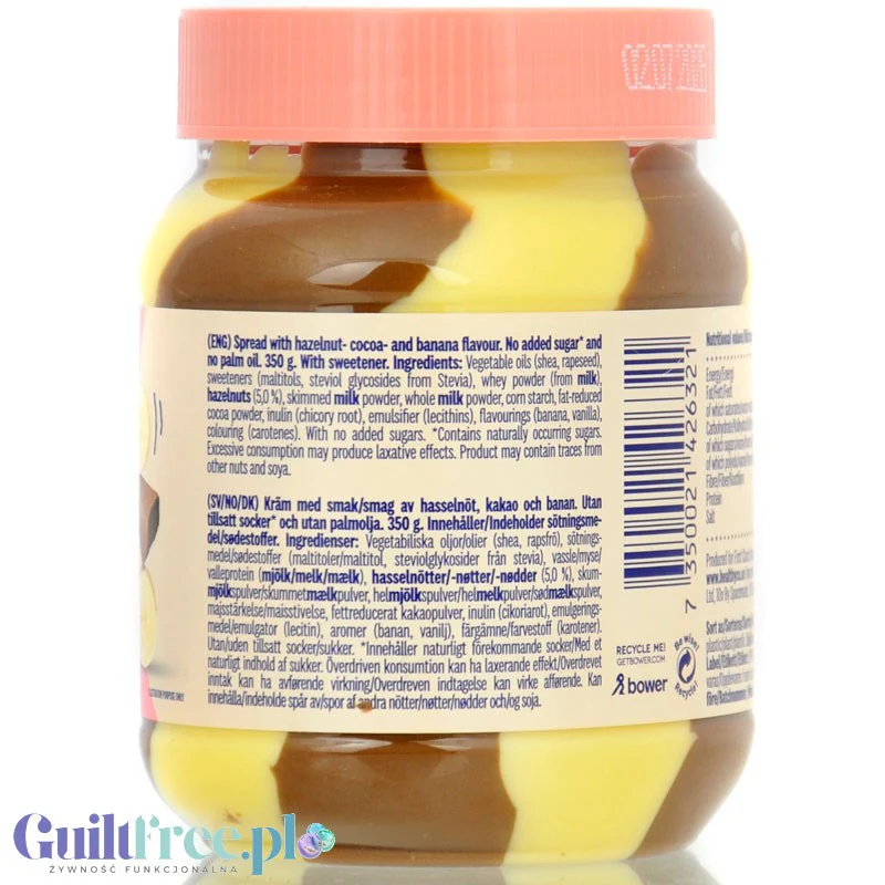 HealthyCo Nella Banana Cake - krem czekoladowy z orzechami laskowymi, bez cukru i oleju palmowego - Image 2