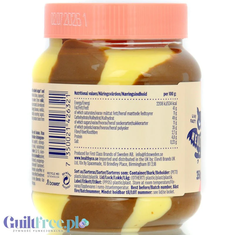 HealthyCo Nella Banana Cake - krem czekoladowy z orzechami laskowymi, bez cukru i oleju palmowego - Image 3