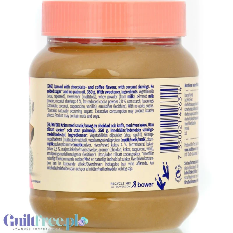 HealthyCo Nella Chocolate Ball - krem czekoladowy o smaku kawy i kokosa, bez cukru i oleju palmowego - Image 3