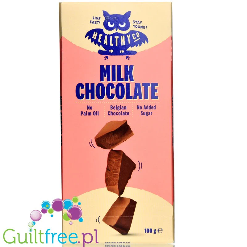 HealthyCo Milk Chocolate - mleczna czekolada bez dodatku cukru