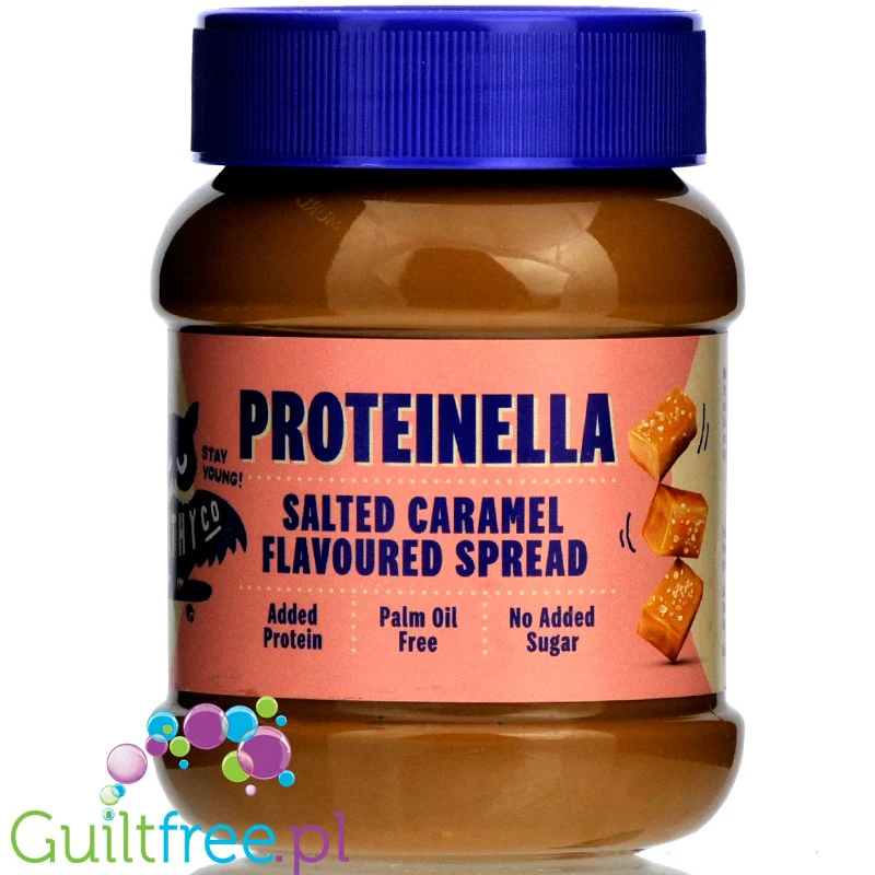 HealthyCo Proteinella Salted Caramel - proteinowy krem Solony Karmel, bez cukru i oleju palmowego