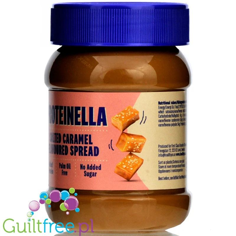 HealthyCo Proteinella Salted Caramel - proteinowy krem Solony Karmel, bez cukru i oleju palmowego - Image 2
