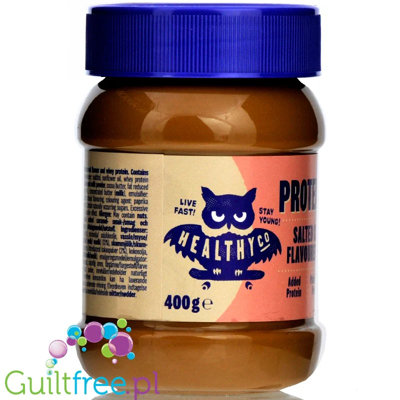 HealthyCo Proteinella Salted Caramel - proteinowy krem Solony Karmel, bez cukru i oleju palmowego - Image 3