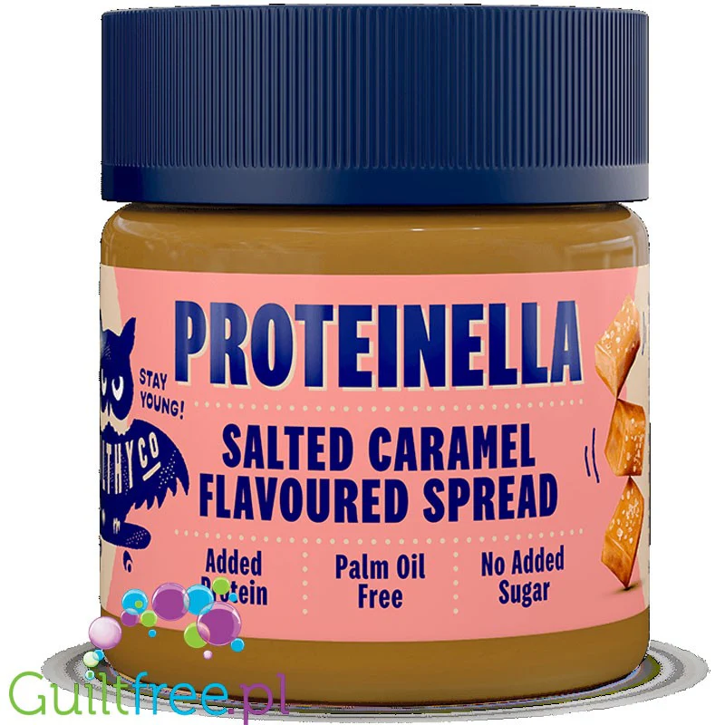 HealthyCo Proteinella Salted Caramel - proteinowy krem Solony Karmel, bez cukru i oleju palmowego - Image 2