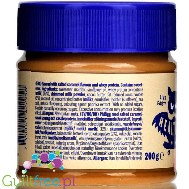 HealthyCo Proteinella Salted Caramel - proteinowy krem Solony Karmel, bez cukru i oleju palmowego - Image 4