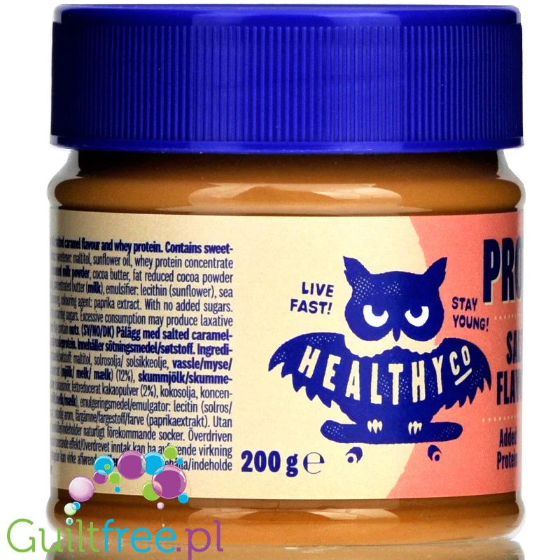 HealthyCo Proteinella Salted Caramel - proteinowy krem Solony Karmel, bez cukru i oleju palmowego - Image 5