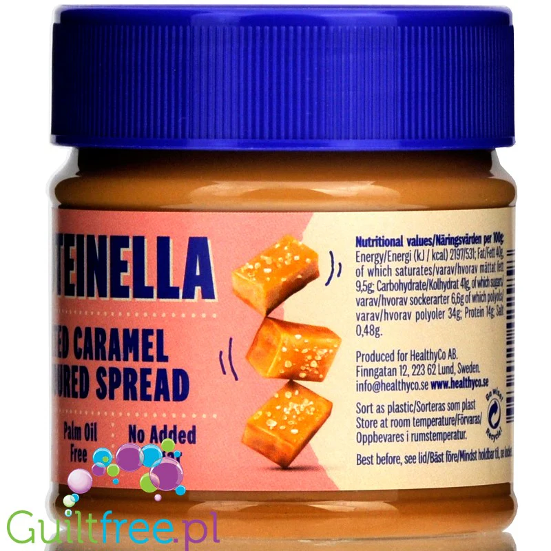 HealthyCo Proteinella Salted Caramel - proteinowy krem Solony Karmel, bez cukru i oleju palmowego - Image 6