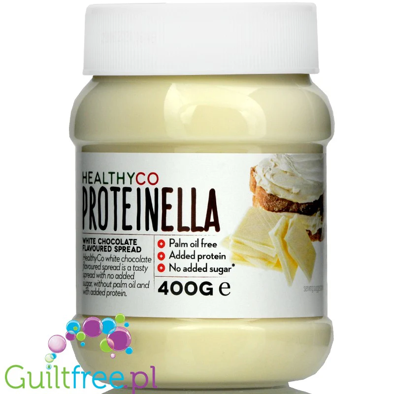 HealthyCo Proteinella White - krem Biała Czekolada, bez cukru i oleju palmowego - Image 2