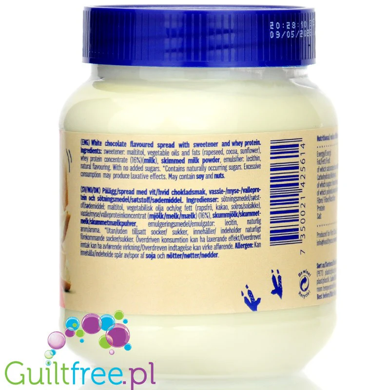 HealthyCo Proteinella White - krem Biała Czekolada, bez cukru i oleju palmowego - Image 4