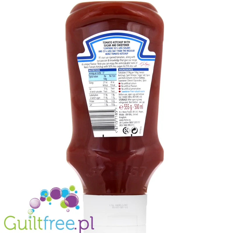 Heinz Ketchup ze stewią o obniżonej zawartości soli, 400ml - Image 3