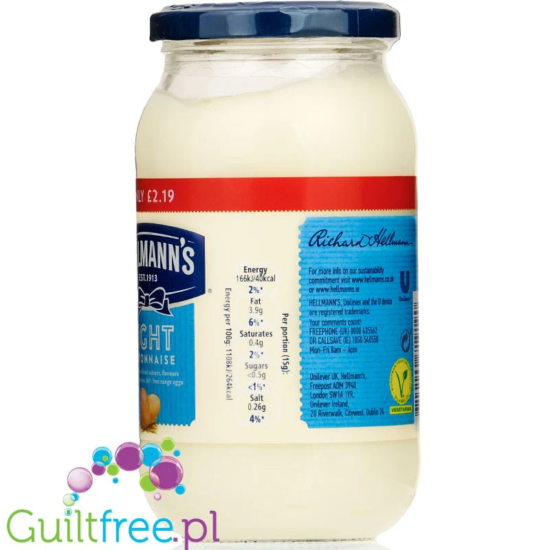 Hellmann's Light Mayonnaise - majonez 60% mniej tłuszczu, 264kcal - Image 3