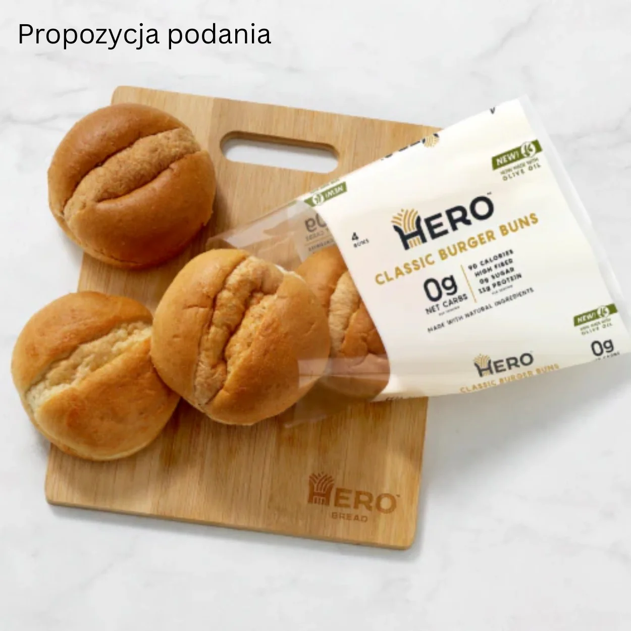 Hero Bread Classic Burger Buns - Keto bułki do burgerów, 8szt, 90kcal - Image 5