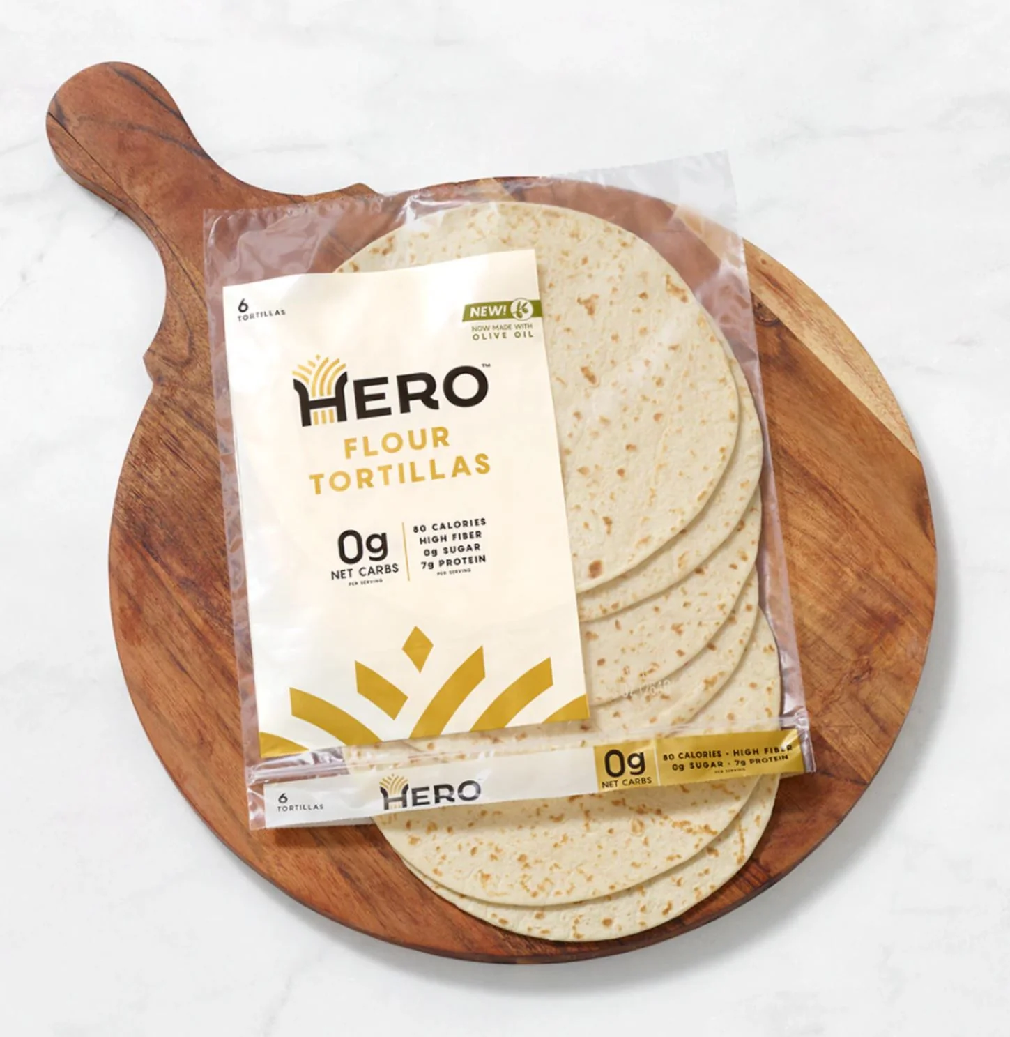 Hero Bread Tortilla Wraps - keto tortille wysokobiałkowe 80kcal, 1g węglowodanów & 7g białka - Image 4