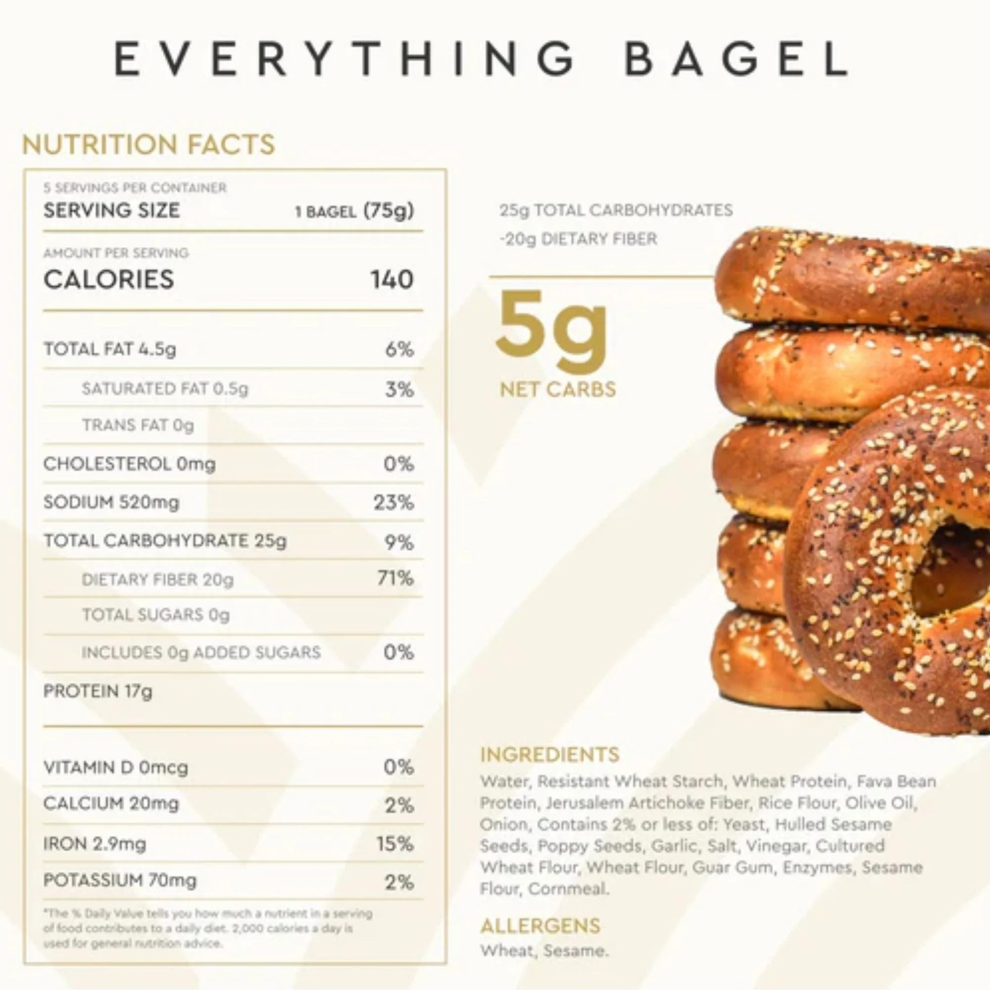 Hero Everything Bagels - keto bajgle proteinowe z ziarnami, tylko 5g węglowodanów netto - Image 5